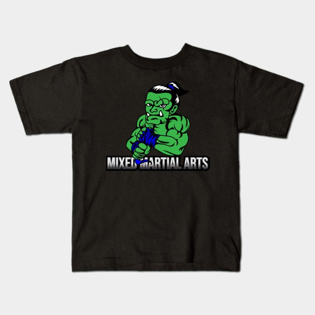 MMA FIGHTER ORC OGRE Kids T-Shirt by Excela Studio